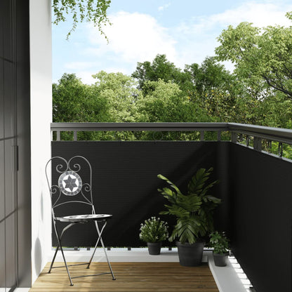 vidaXL Brise-vue de balcon noir 1000x80 cm en polyrotin