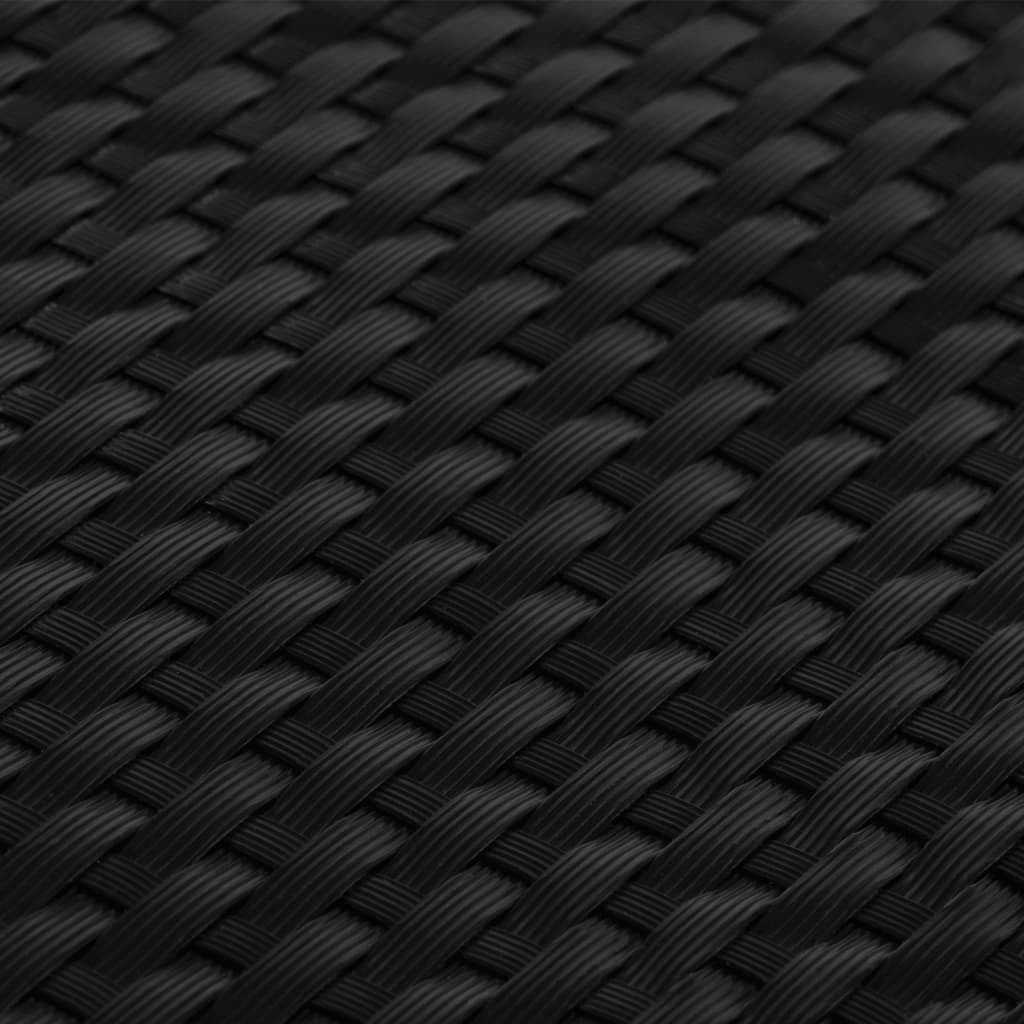 vidaXL Balkon-Sichtschutz Schwarz 1000x90 cm Poly Rattan