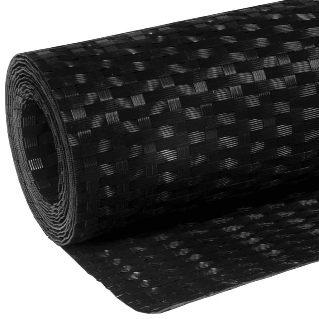 vidaXL Balkon-Sichtschutz Schwarz 1000x90 cm Poly Rattan