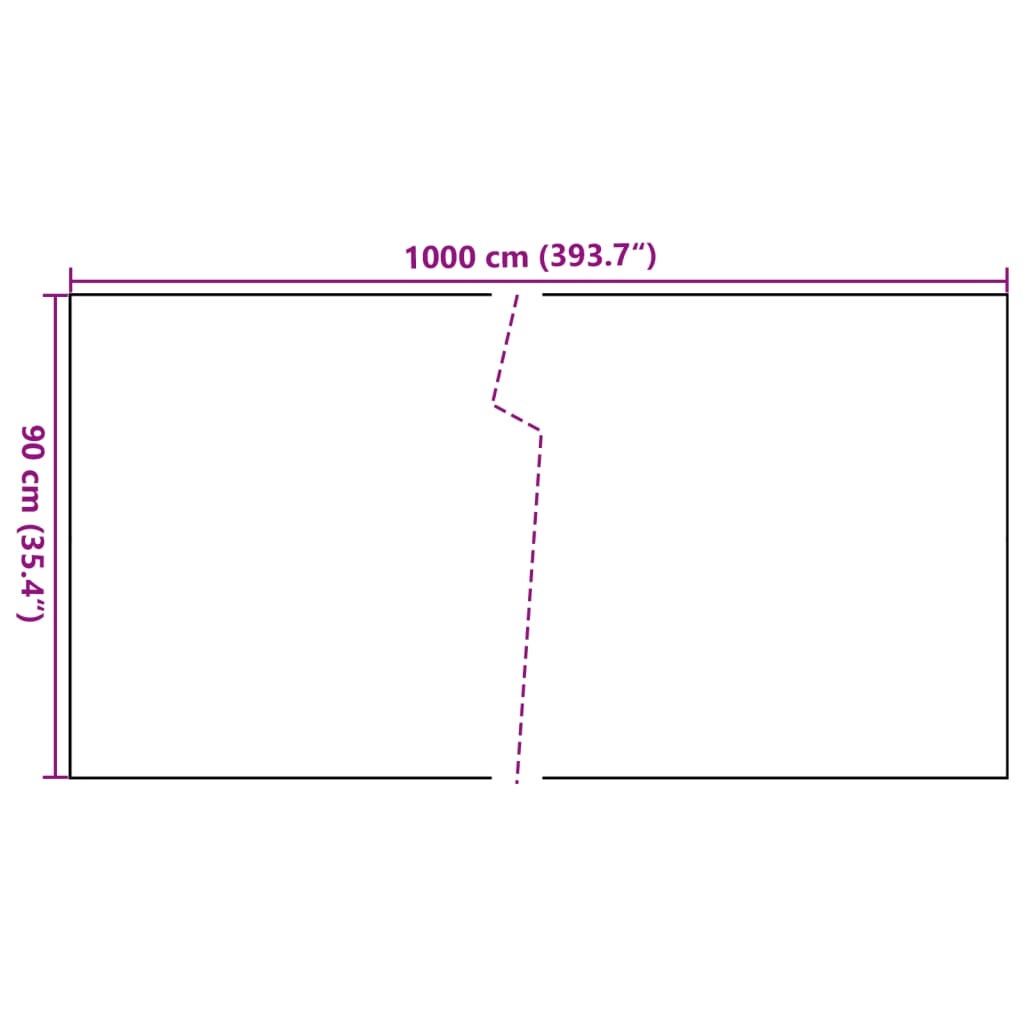 vidaXL Balkon-Sichtschutz Schwarz 1000x90 cm Poly Rattan