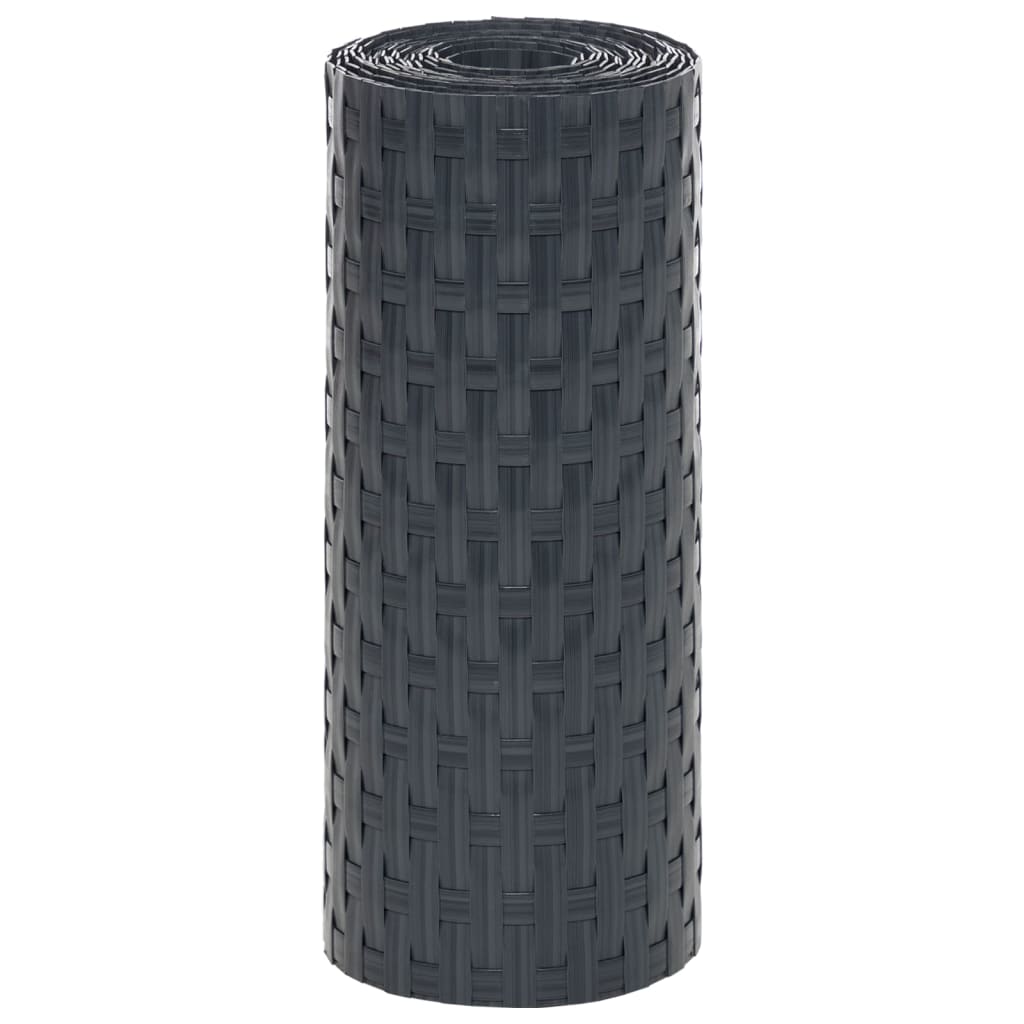 vidaXL Brise-vues de balcon 5 pcs Anthracite 255x19 cm Résine tressée