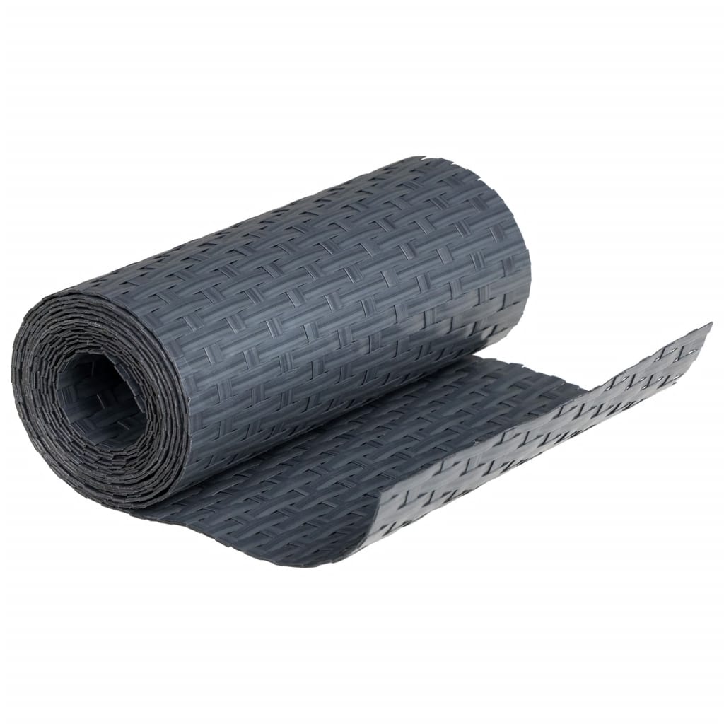 vidaXL Brise-vues de balcon 5 pcs Anthracite 255x19 cm Résine tressée