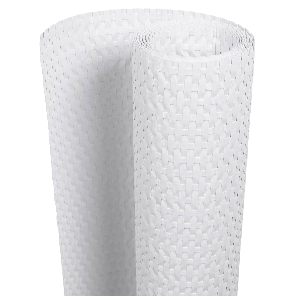 vidaXL Balkon-Sichtschutze 5 Stk. Weiß 255x19 cm Poly Rattan