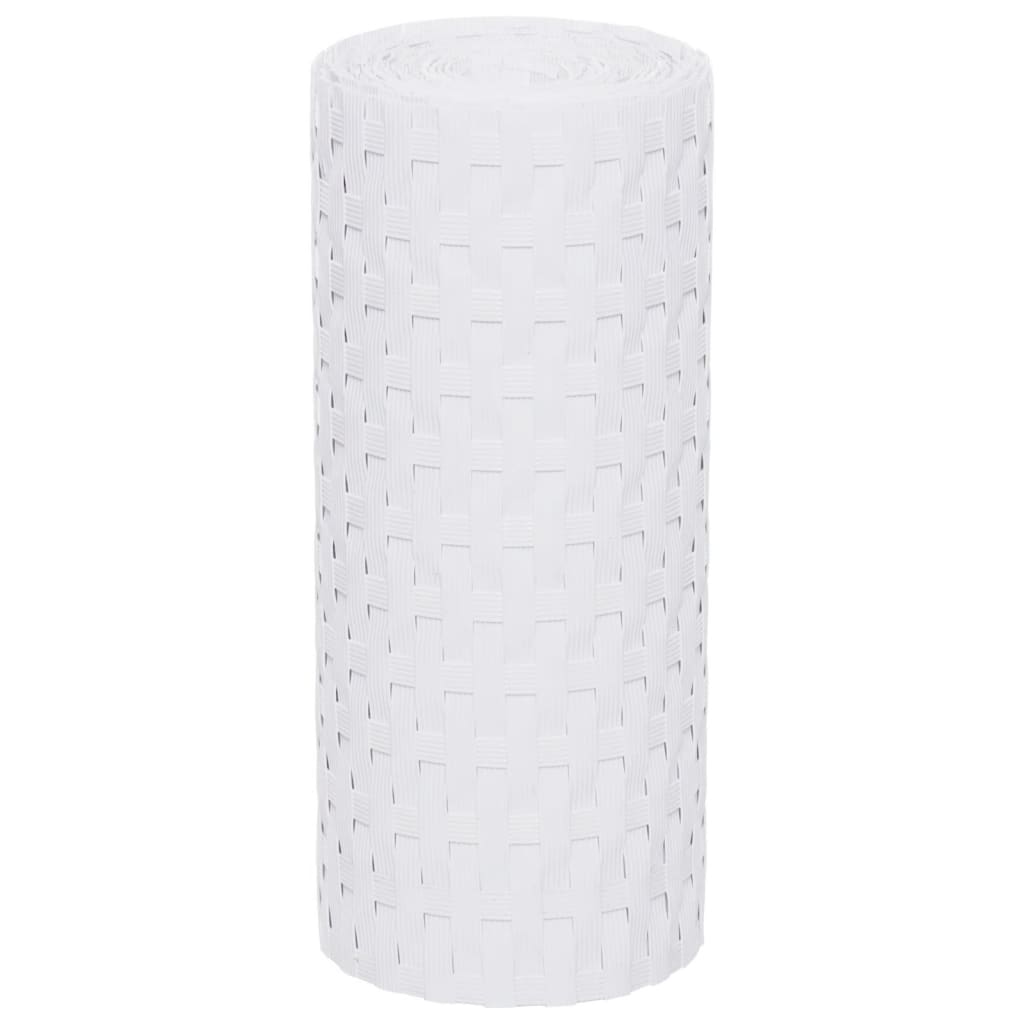 vidaXL Balkon-Sichtschutze 5 Stk. Weiß 255x19 cm Poly Rattan