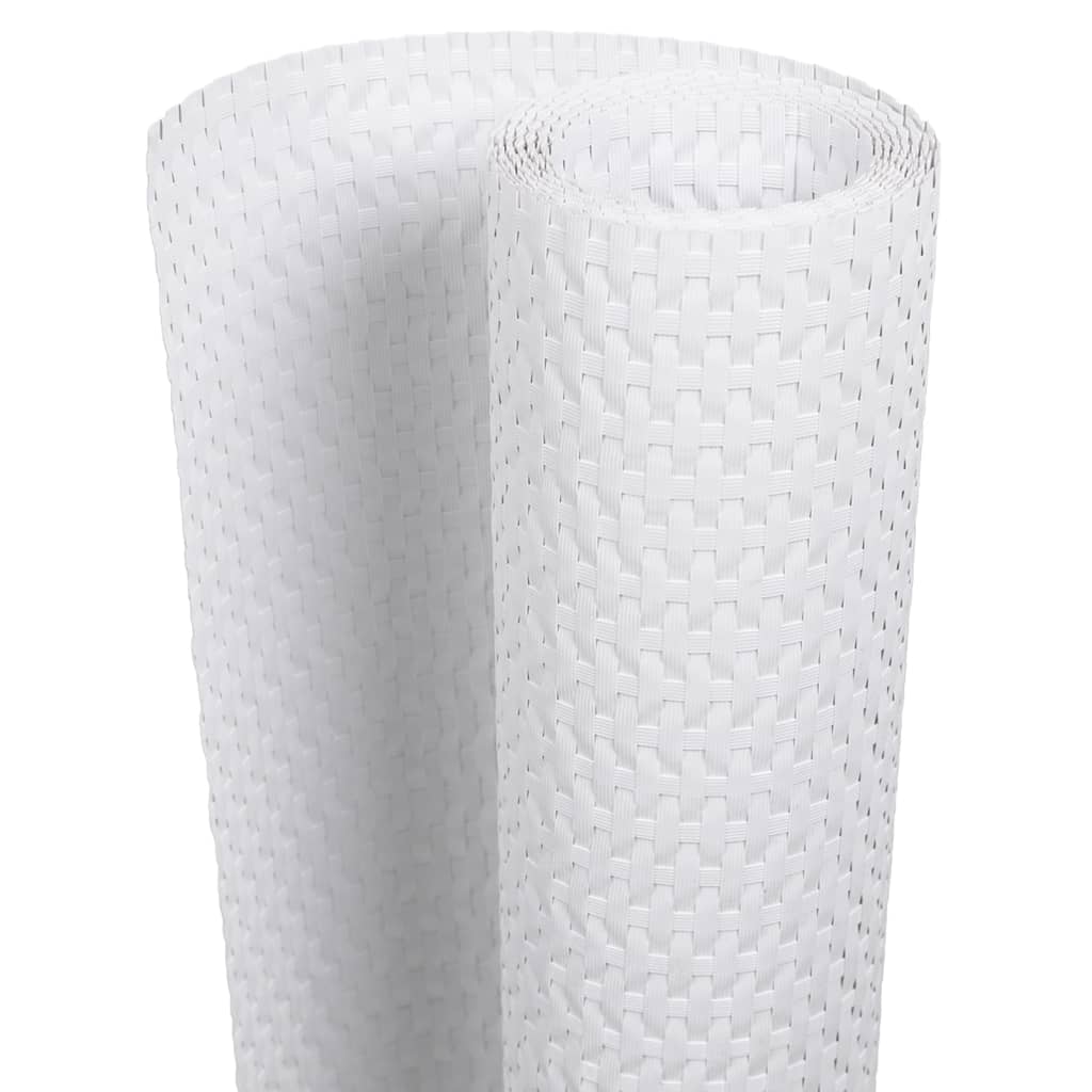 vidaXL Balkon-Sichtschutze 10 Stk. Weiß 255x19 cm Poly Rattan