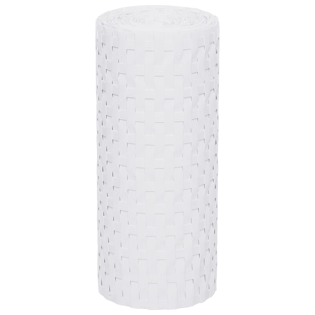 vidaXL Balkon-Sichtschutze 10 Stk. Weiß 255x19 cm Poly Rattan
