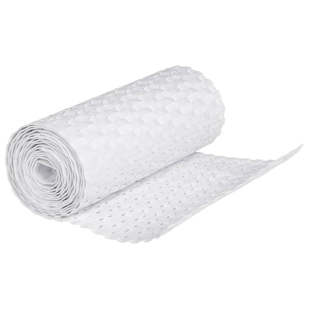 vidaXL Balkon-Sichtschutze 10 Stk. Weiß 255x19 cm Poly Rattan