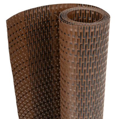 vidaXL Brise-vues de balcon 10 pcs Marron Noir 255x19 cm Résine tressée
