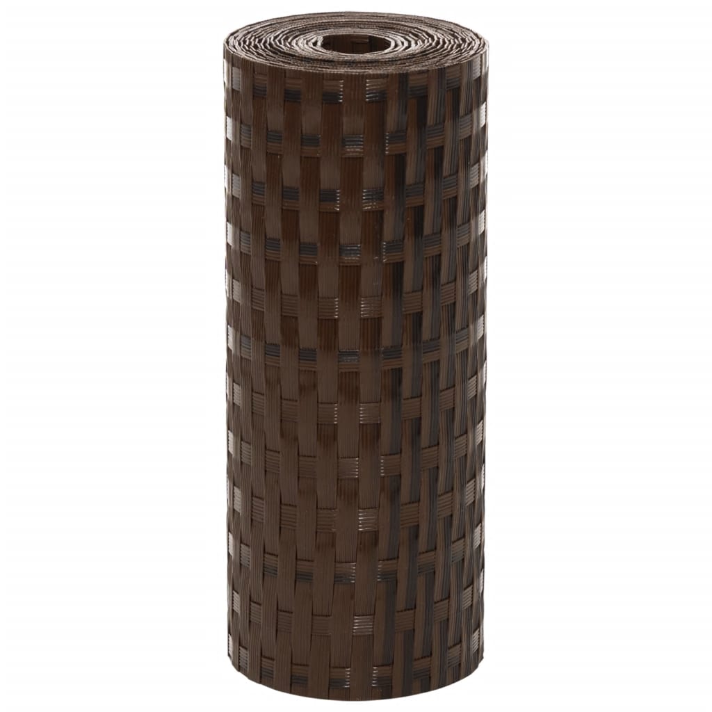 vidaXL Brise-vues de balcon 10 pcs Marron Noir 255x19 cm Résine tressée