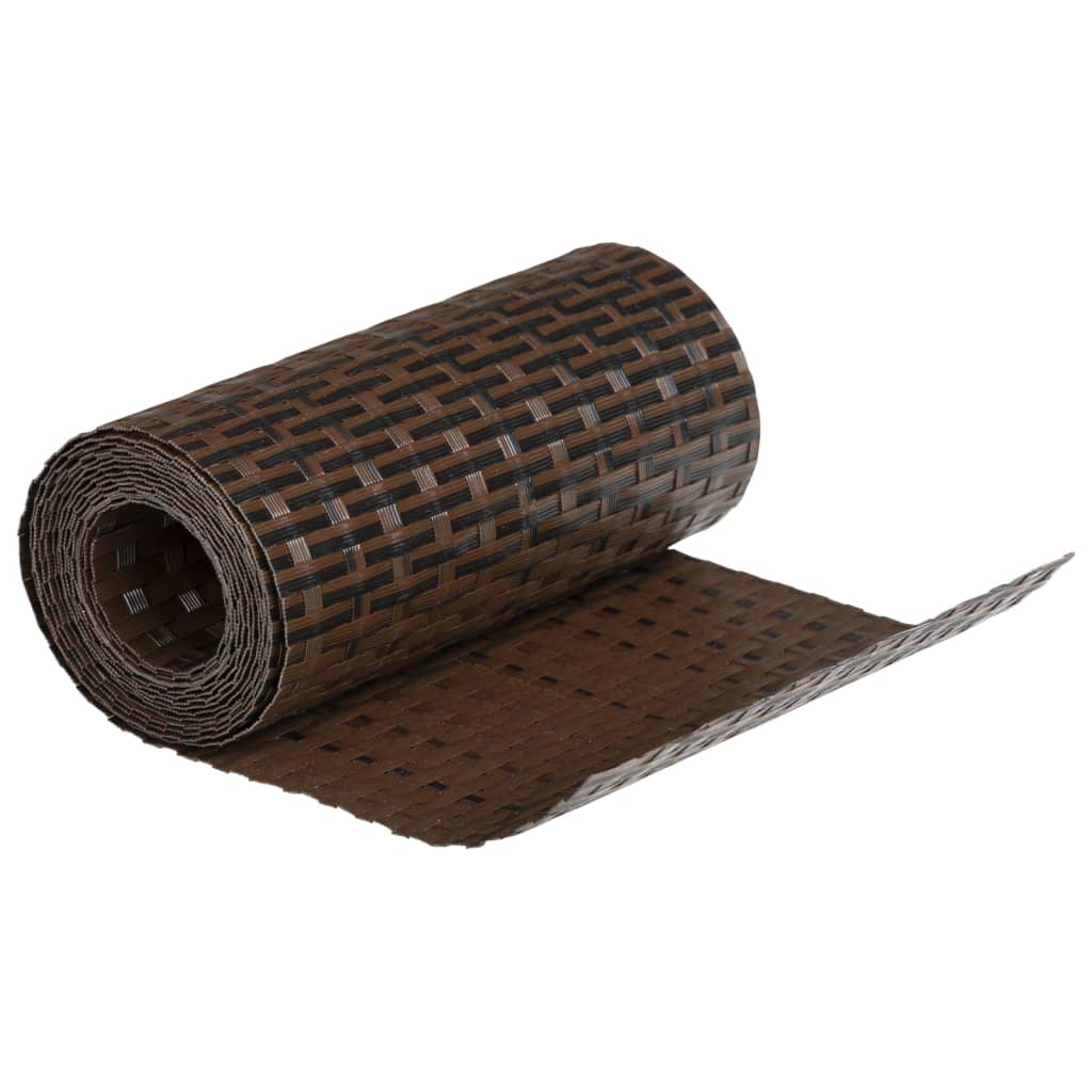 vidaXL Brise-vues de balcon 10 pcs Marron Noir 255x19 cm Résine tressée