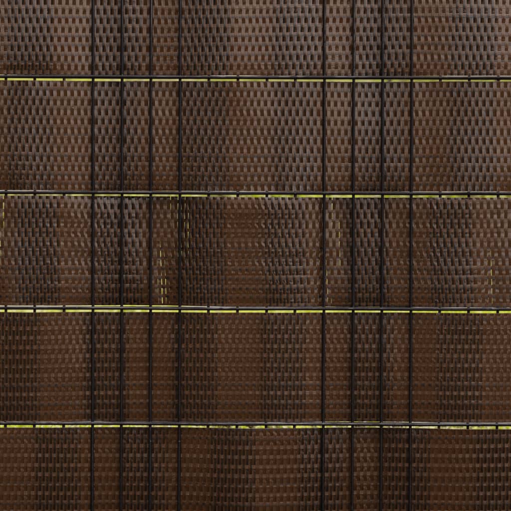 vidaXL Brise-vues de balcon 10 pcs Marron Noir 255x19 cm Résine tressée
