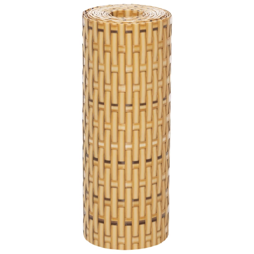 vidaXL Brise-vues de balcon 10 pcs Marron clair 255x19 cm Poly rotin