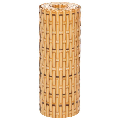 vidaXL Brise-vues de balcon 10 pcs Marron clair 255x19 cm Poly rotin
