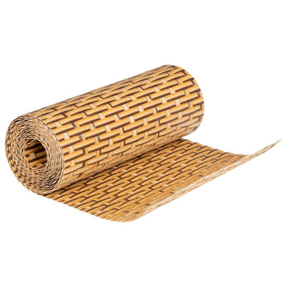 vidaXL Brise-vues de balcon 10 pcs Marron clair 255x19 cm Poly rotin