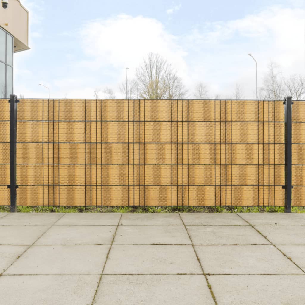 vidaXL Brise-vues de balcon 10 pcs Marron clair 255x19 cm Poly rotin