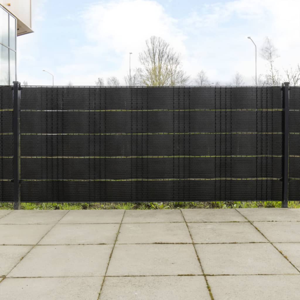 vidaXL Pare-vues de balcon 5 pcs Noir 255x19 cm Résine tressée