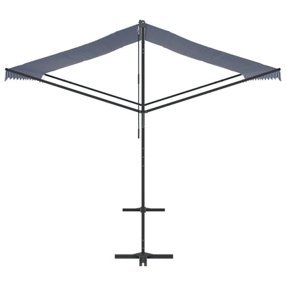 vidaXL Freistehende Markise Blau und Weiß 300x300 cm Stoff und Stahl