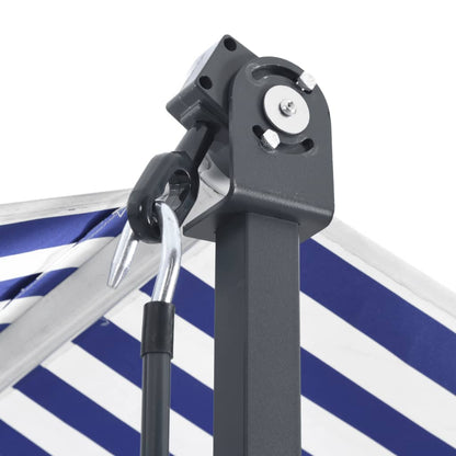 vidaXL Auvent autoportant bleu et blanc 600x300 cm tissu et acier