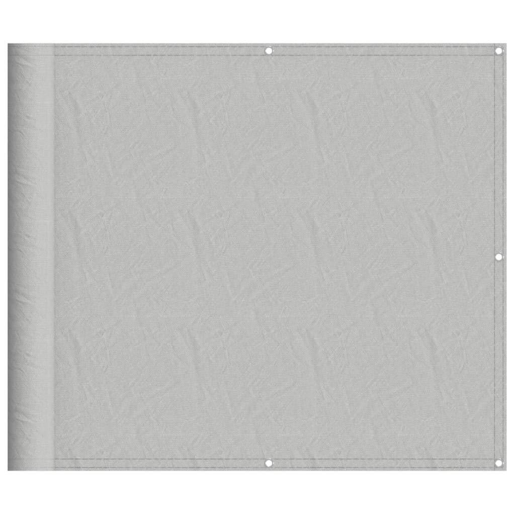 vidaXL Balkon-Sichtschutz Hellgrau 90x300 cm 100 % Polyester-Oxford