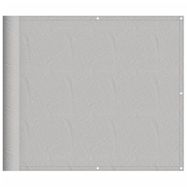 vidaXL Balkon-Sichtschutz Hellgrau 90x500 cm 100 % Polyester Oxford