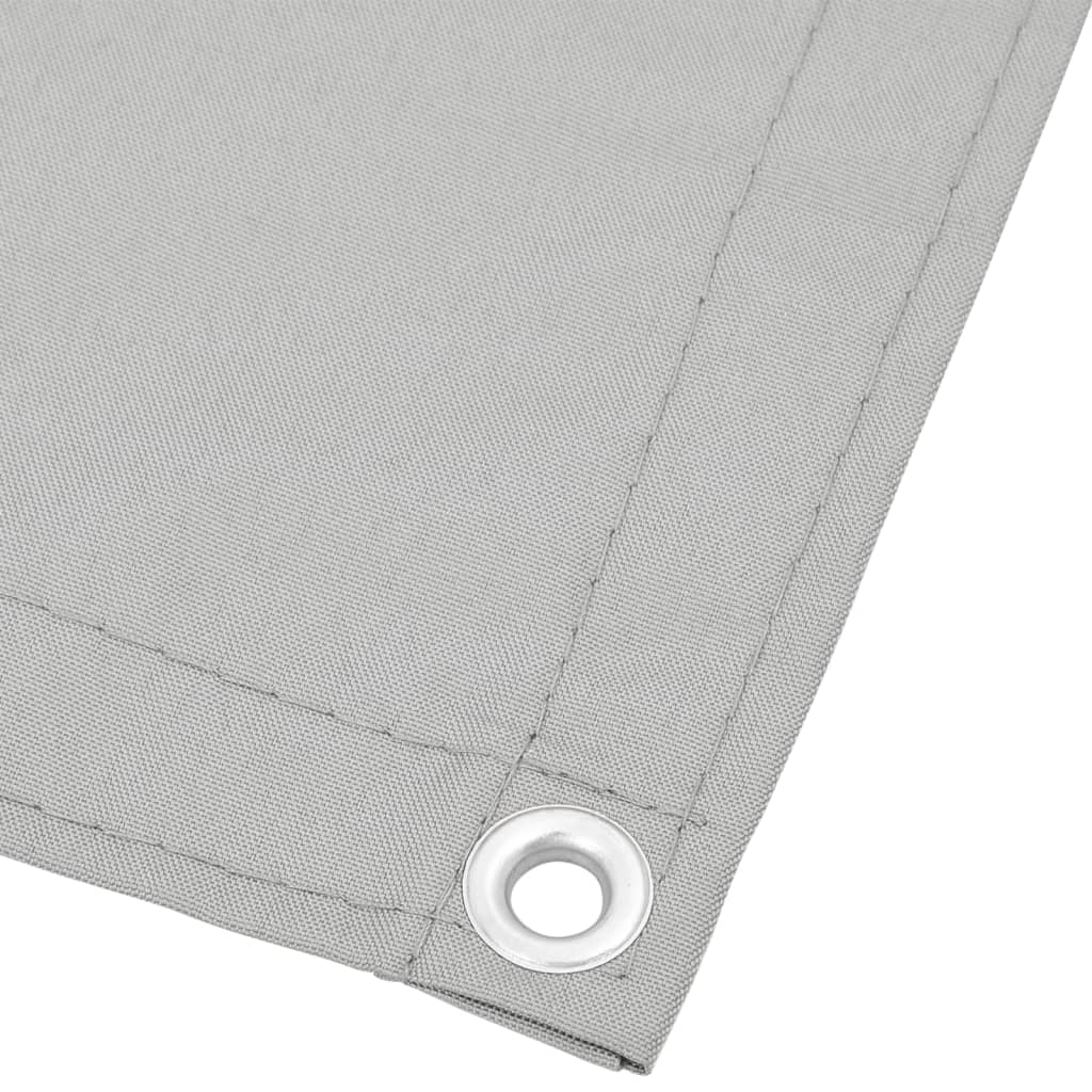 vidaXL Balkon-Sichtschutz Hellgrau 90x600 cm 100 % Polyester-Oxford