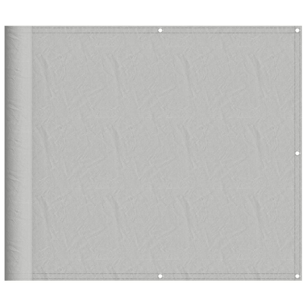 vidaXL Brise-vue de balcon gris clair 90x700 cm 100 % polyester Oxford