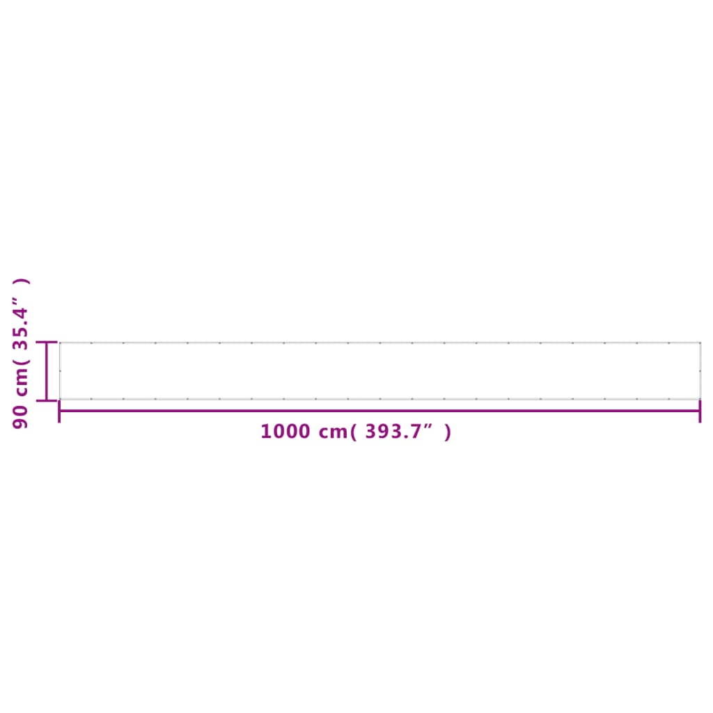 vidaXL Balkon-Sichtschutz Hellgrau 90x1000 cm 100 % Polyester-Oxford
