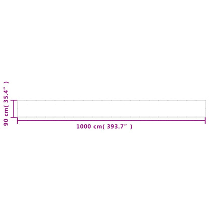 vidaXL Balkon-Sichtschutz Hellgrau 90x1000 cm 100 % Polyester-Oxford