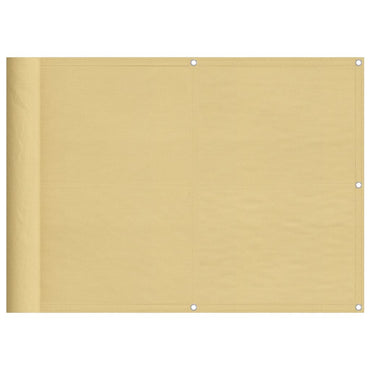 vidaXL Balkonsichtschutz Sandfarben 75x500 cm 100 % Polyester-Oxford