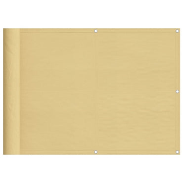 vidaXL Balkonsichtschutz Sandfarben 75x1000 cm 100 % Polyester-Oxford