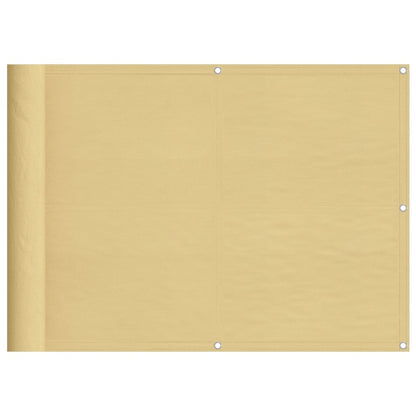 vidaXL Balkonsichtschutz Sandfarben 75x1000 cm 100 % Polyester-Oxford
