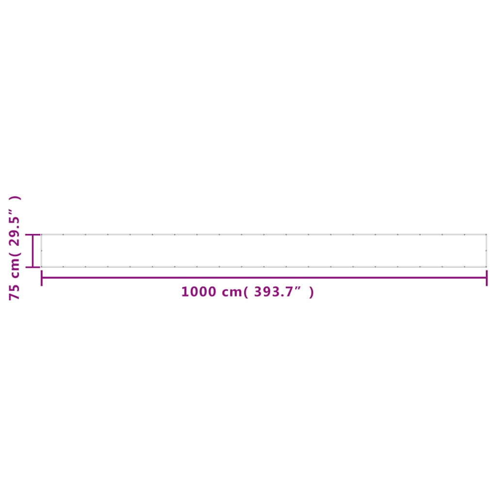 vidaXL Balkonsichtschutz Sandfarben 75x1000 cm 100 % Polyester-Oxford