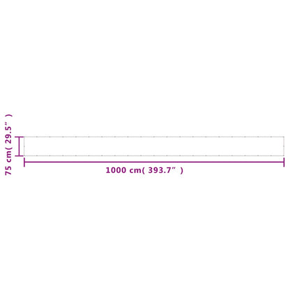 vidaXL Balkonsichtschutz Sandfarben 75x1000 cm 100 % Polyester-Oxford