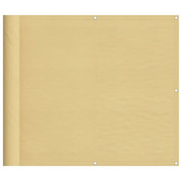 vidaXL Balkon-Sichtschutz Sandfarben 90x800 cm 100% Polyester-Oxford