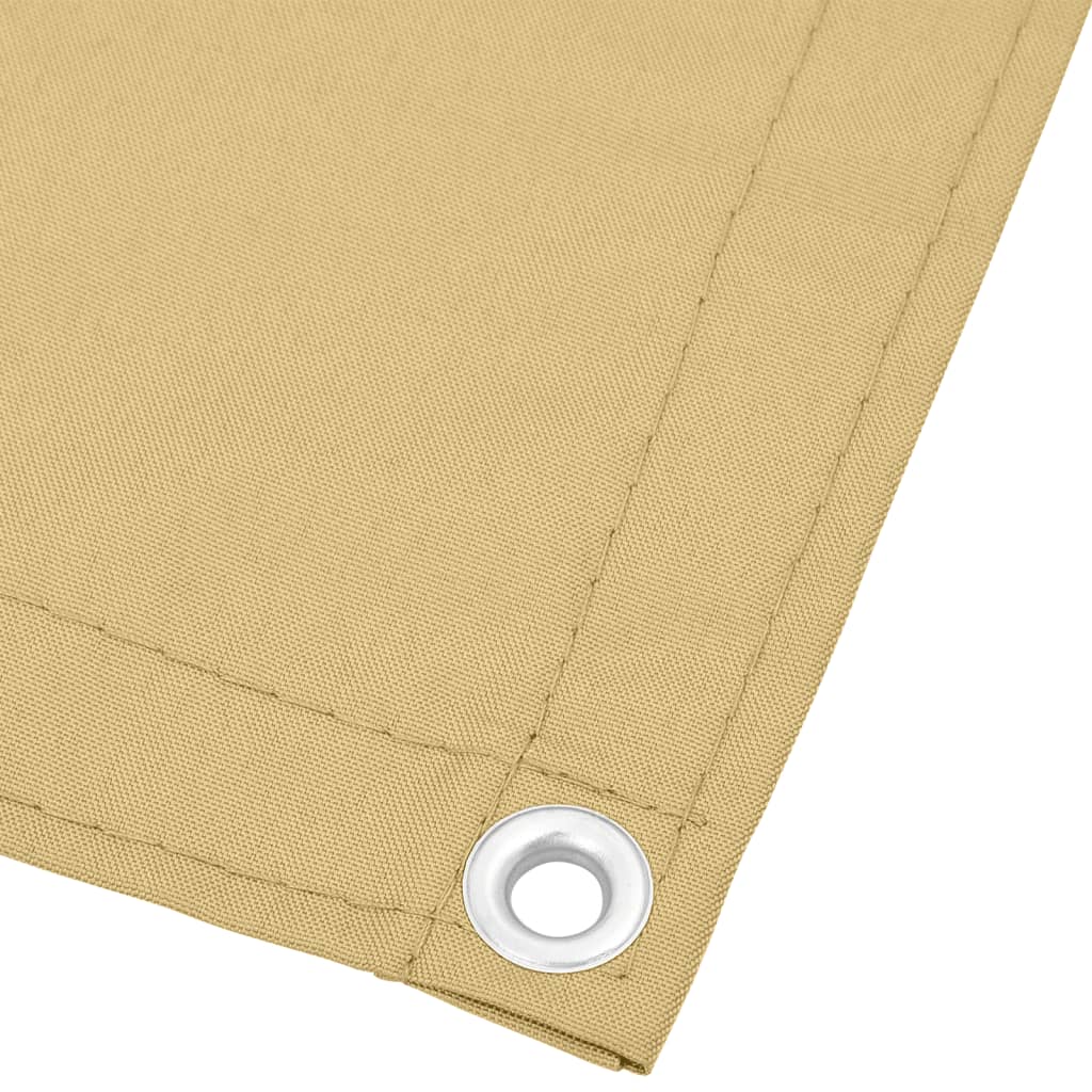 vidaXL Balkon-Sichtschutz Sandfarben 90x800 cm 100% Polyester-Oxford