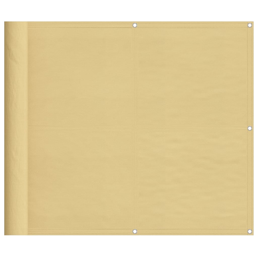 vidaXL Balkon-Sichtschutz Sandfarben 90x1000 cm 100% Polyester-Oxford