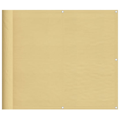 vidaXL Balkon-Sichtschutz Sandfarben 90x1000 cm 100% Polyester-Oxford
