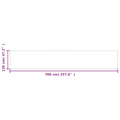 vidaXL Brise-vue de balcon Sable 120x700 cm 100 % polyester-Oxford