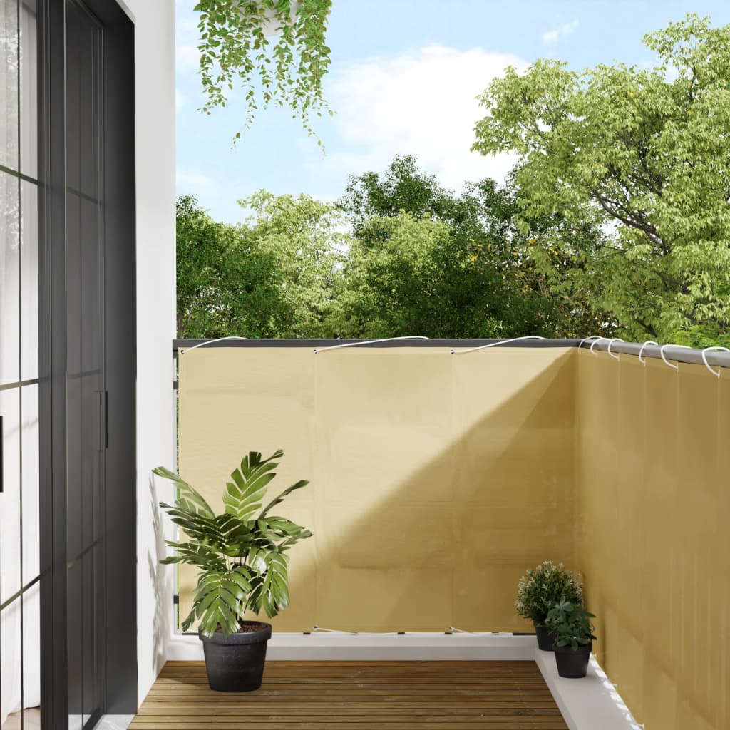 vidaXL Brise-vue de balcon Sable 120x700 cm 100 % polyester-Oxford