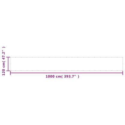 vidaXL Balkon-Sichtschutz Sandfarben 120x1000cm 100% Polyester-Oxford