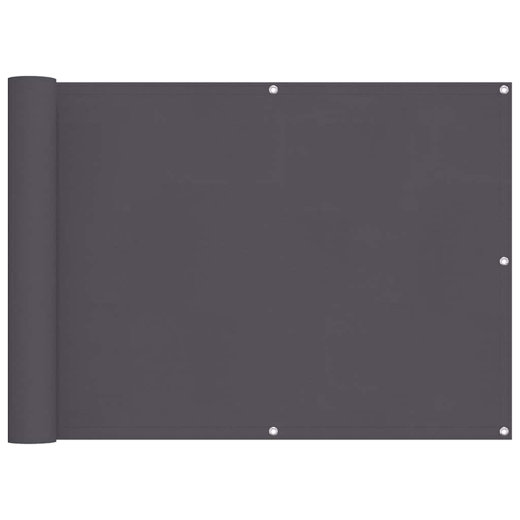 vidaXL Balkon-Sichtschutz Anthrazit 75x800 cm 100 % Polyester-Oxford