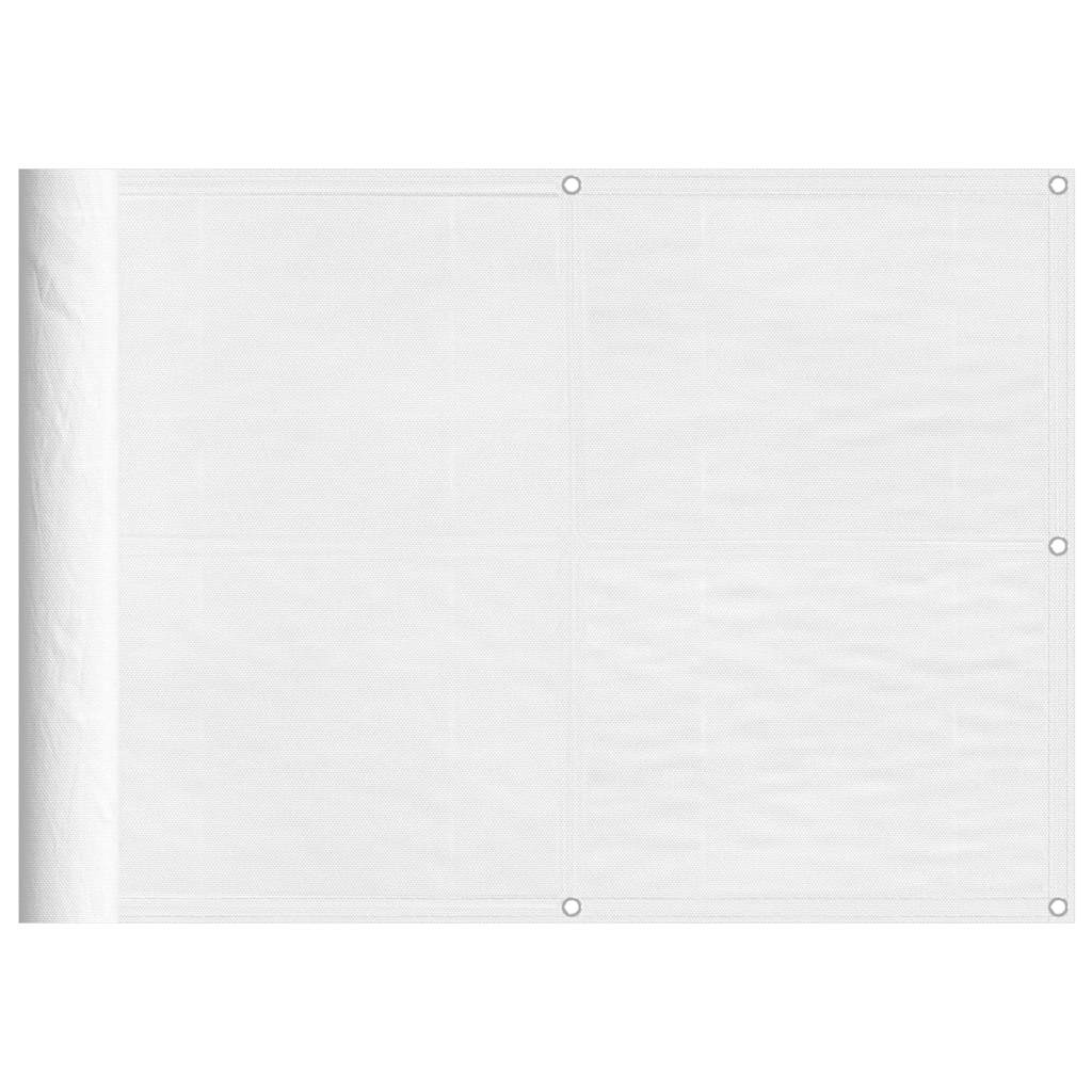 vidaXL Balkon-Sichtschutz Weiß 75x800 cm 100 % Polyester-Oxford