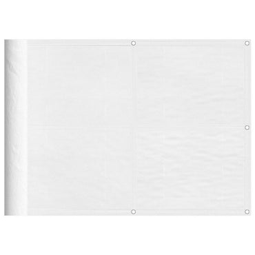 vidaXL Balkon-Sichtschutz Weiß 75x800 cm 100 % Polyester-Oxford