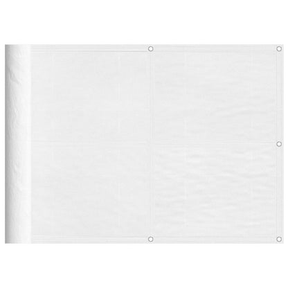 vidaXL Balkon-Sichtschutz Weiß 75x800 cm 100 % Polyester-Oxford