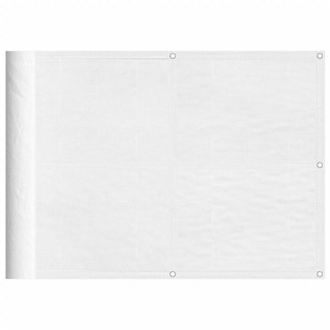 vidaXL Balkon-Sichtschutz Weiß 75x1000 cm 100 % Polyester-Oxford
