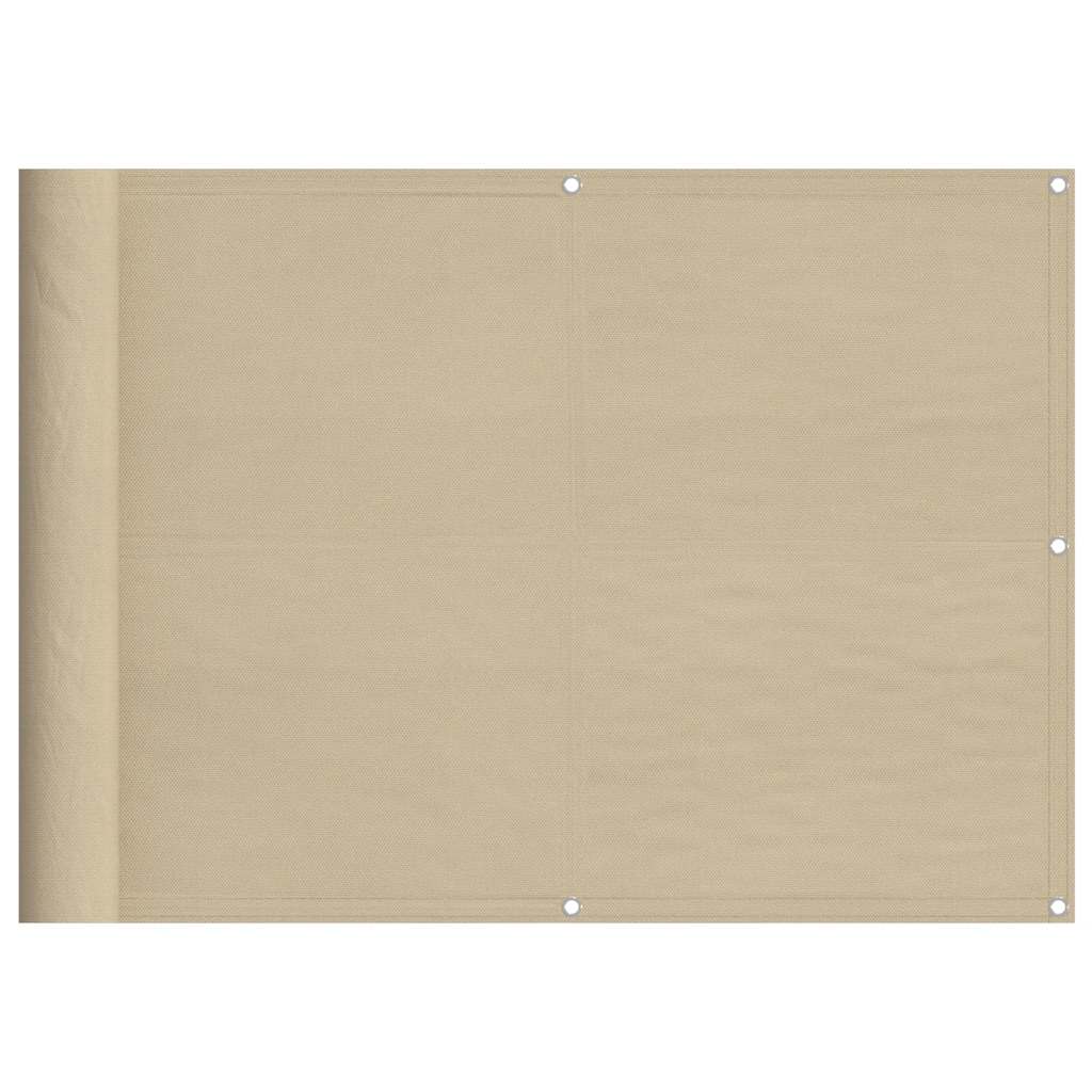 vidaXL Balkon-Sichtschutz Beige 75x700 cm 100 % Polyester-Oxford