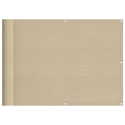 vidaXL Balkon-Sichtschutz Beige 75x700 cm 100 % Polyester-Oxford