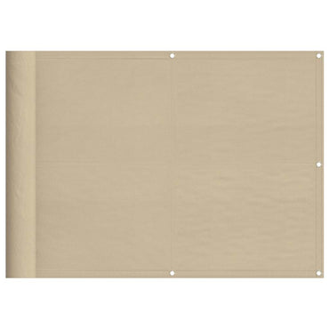 vidaXL Balkon-Sichtschutz Beige 75x800 cm 100 % Polyester-Oxford
