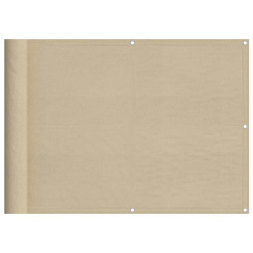 vidaXL Balkon-Sichtschutz Beige 75x1000 cm 100 % Polyester-Oxford