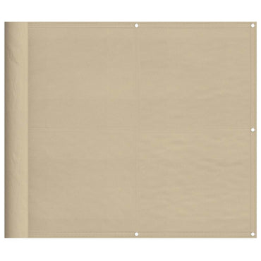 vidaXL Balkon-Sichtschutz Beige 90x800 cm 100 % Polyester-Oxford
